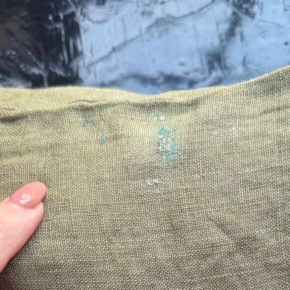 THE CITIZENRY Prisha Linen Lumbar Pillow 14"'H x 30"W Olive - Picture 4 of 6